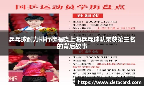 乒乓球耐力排行榜揭晓上海乒乓球队荣获第三名的背后故事